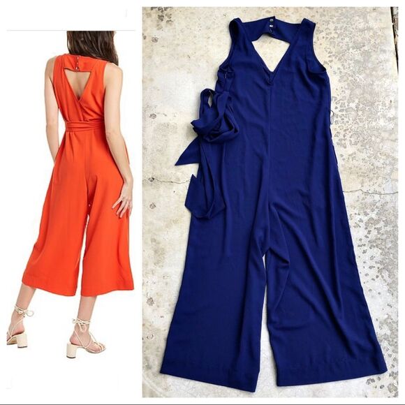 Crosby by Mollie Burch Peaches Jumpsuit Navy Blue S - Picture 2 of 4